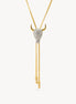 Longhorn Sparkle Bolo Tie Necklace