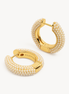 Cream Pearl Hoop Earrings