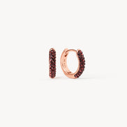 Merlot Sparkle Always On Hoop Earrings