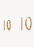 Gold Pavé Hoop Set