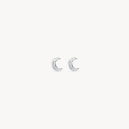 Mini Lunar Pavé Stud Earrings