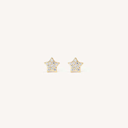 Mini Pavé Star Stud Earrings