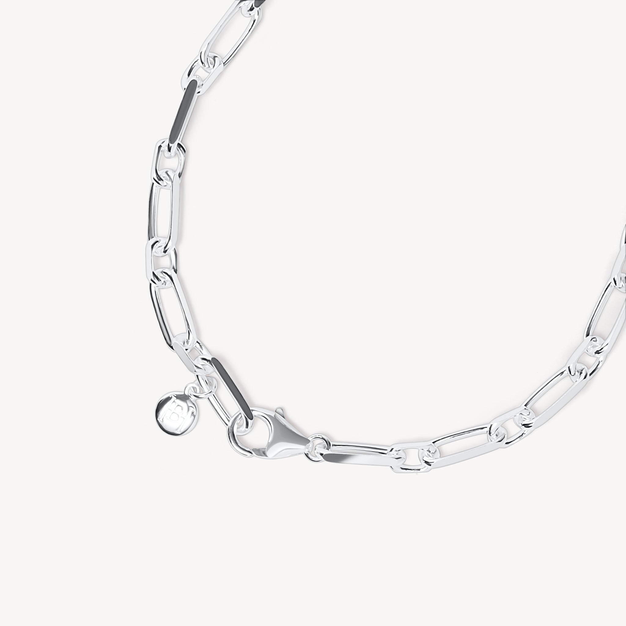 Multi-Station Charm Necklace Silver