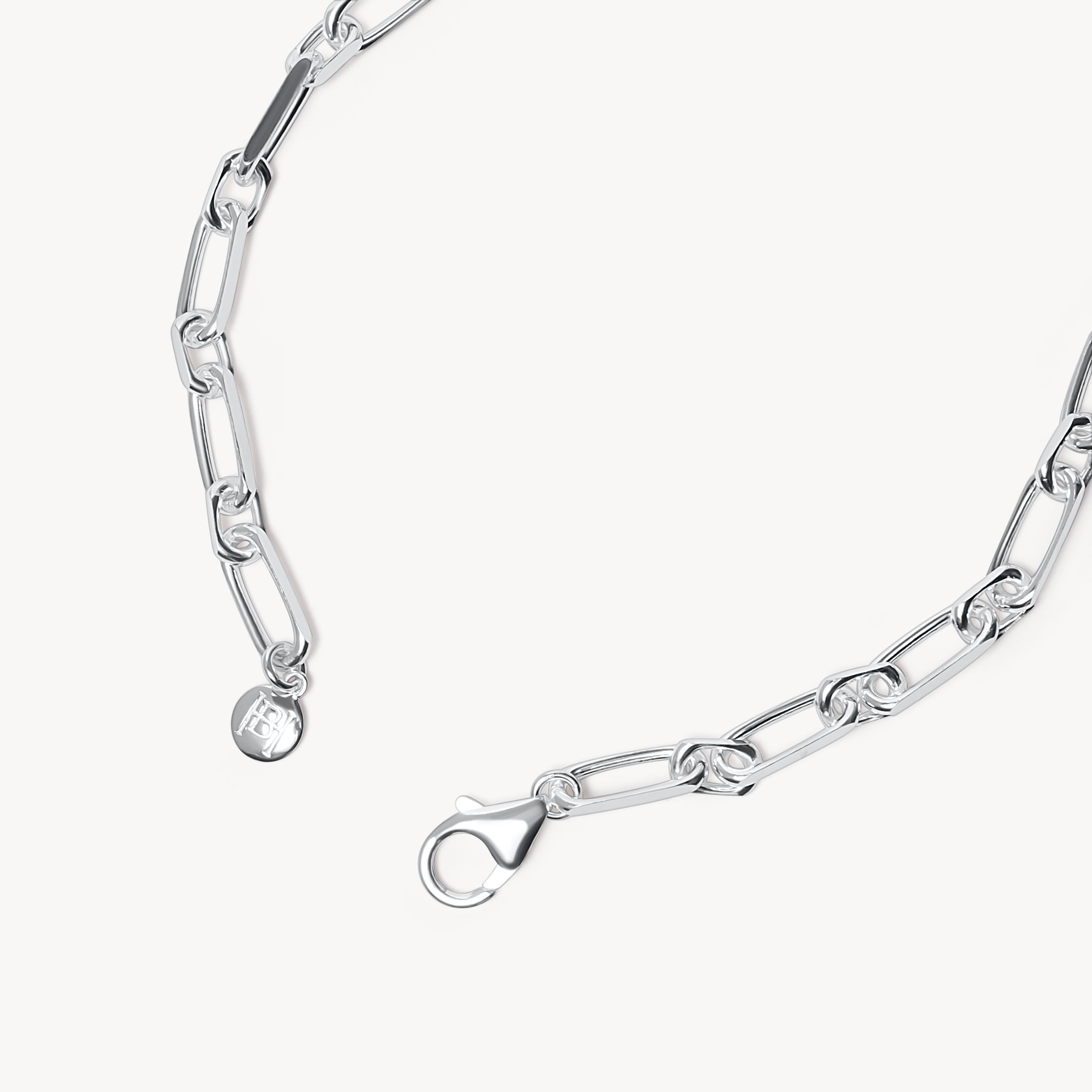 Multi-Station Charm Necklace Silver