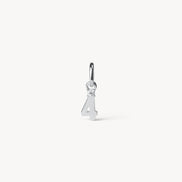 Silver Number Charm 4