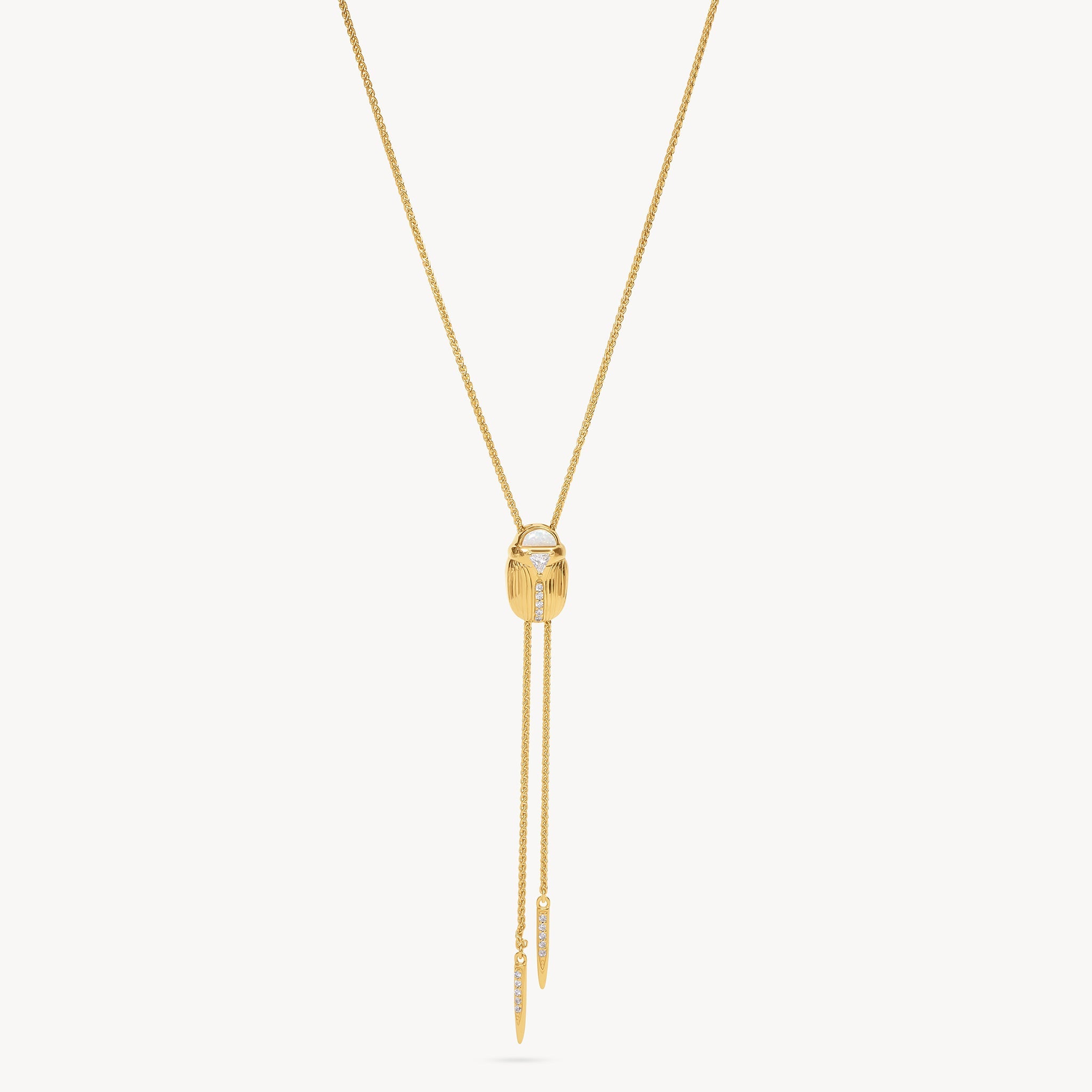 Beetle Bolo Tie Necklace