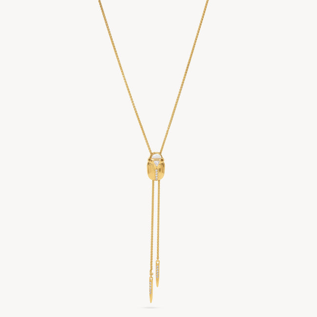 Beetle Bolo Tie Necklace