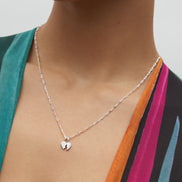 BFF Pavé Charm Set Silver on model