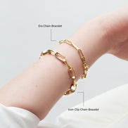Era Chain Bracelet and Icon Clip Chain Bracelet comparison