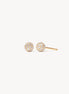 Gold Mini Pavé Ball Stud Earrings