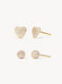 Pavé Stud Set Gold