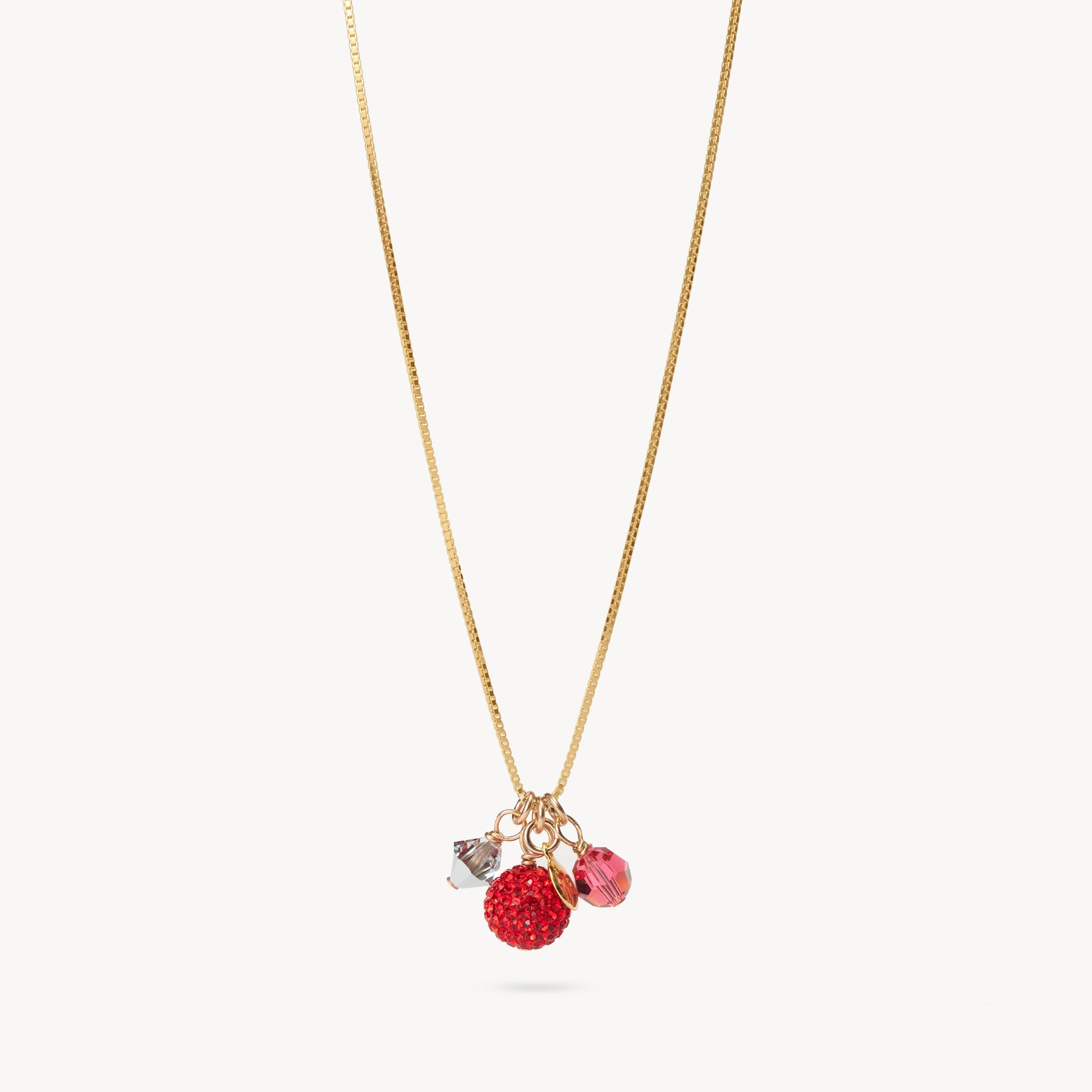 Red Sparkle Ball™ Cluster Necklace
