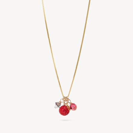 Red Sparkle Ball™ Cluster Necklace