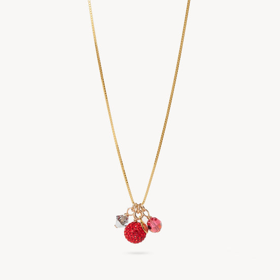 Red Sparkle Ball™ Cluster Necklace