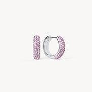 Lilac Sparkle Reversible Hoop Earrings Lilac Side