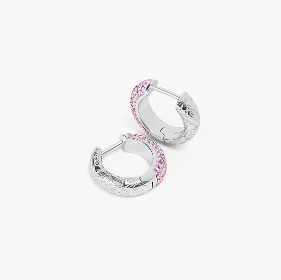 Lilac Sparkle Reversible Hoop Earrings