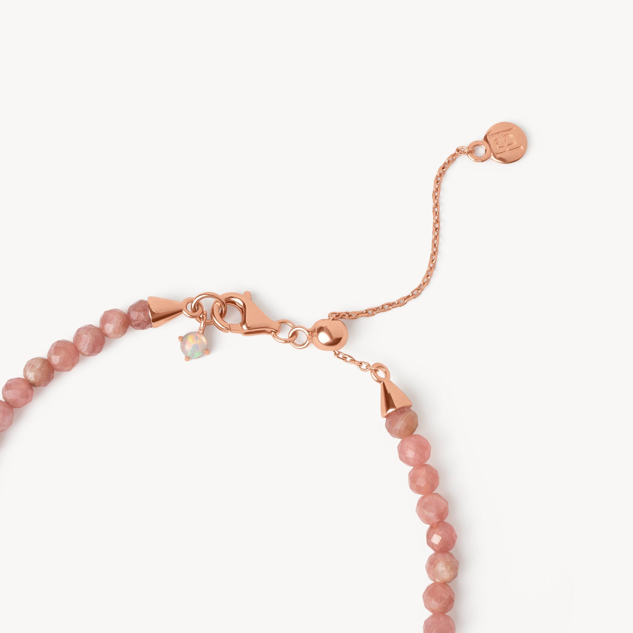 Rhodochrosite Charm Bracelet closure