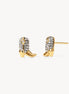 Ride Boot Sparkle Stud Earrings