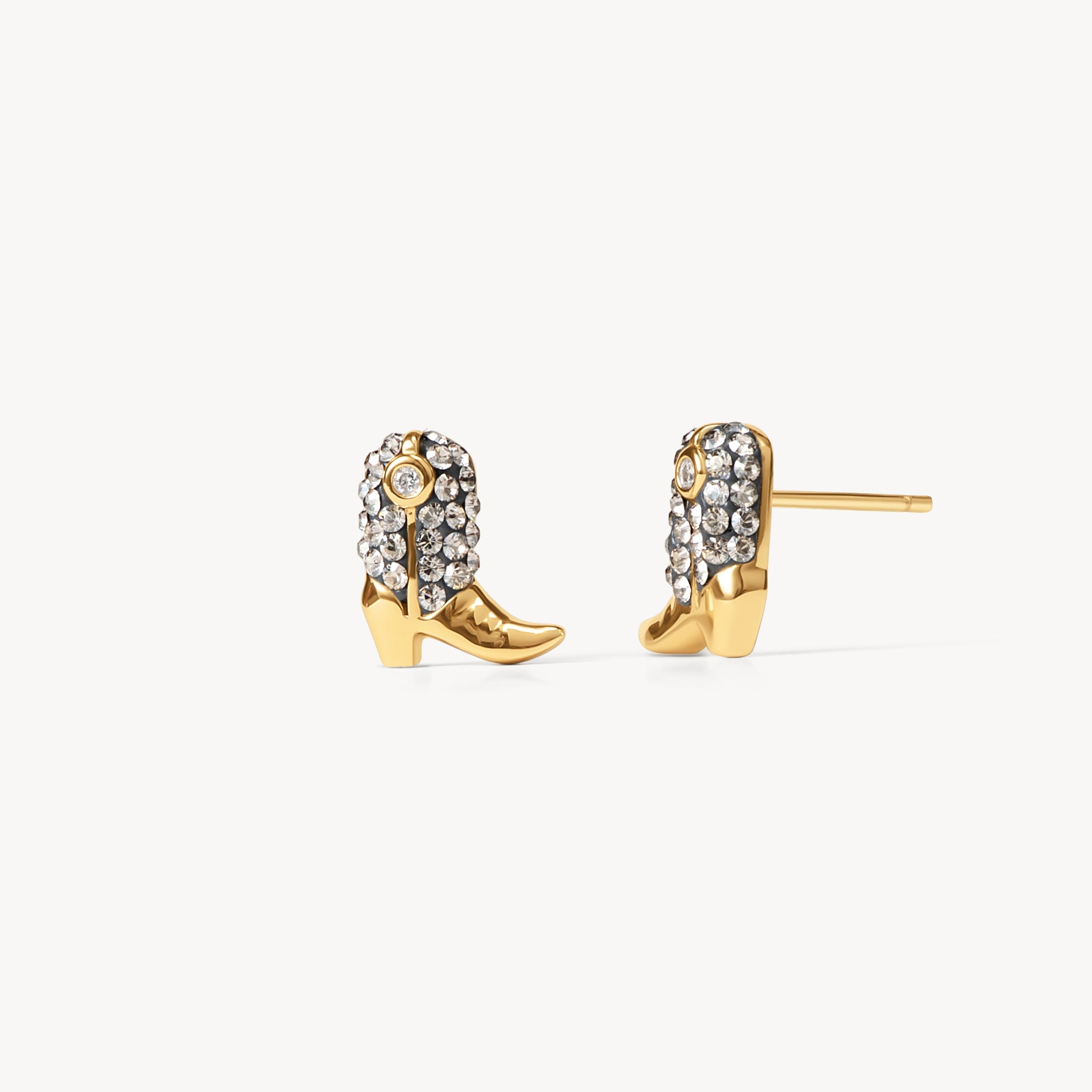 Ride Boot Sparkle Stud Earrings