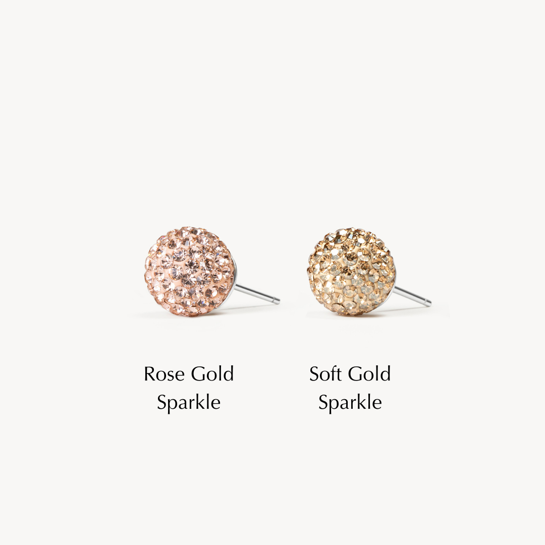 Soft Gold and Rose Gold Sparkle Comparison