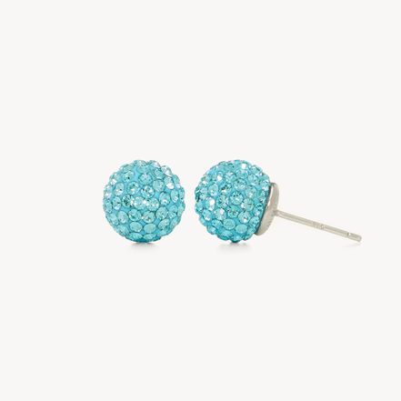 10mm Birthstone Sparkle Ball™ Stud Earrings December