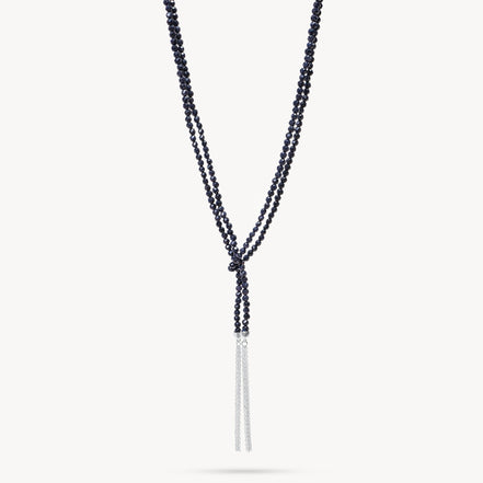 Blue Sandstone Lariat Necklace