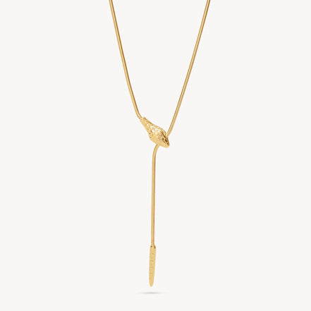 Serpent Y Necklace Gold
