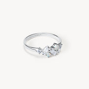 Bague empilable en opale baguette
