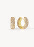 Soft Gold Small Sparkle Hoop Earrings