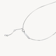 Denim Curved Sparkle Bar Necklace closure