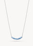 Denim Curved Sparkle Bar Necklace