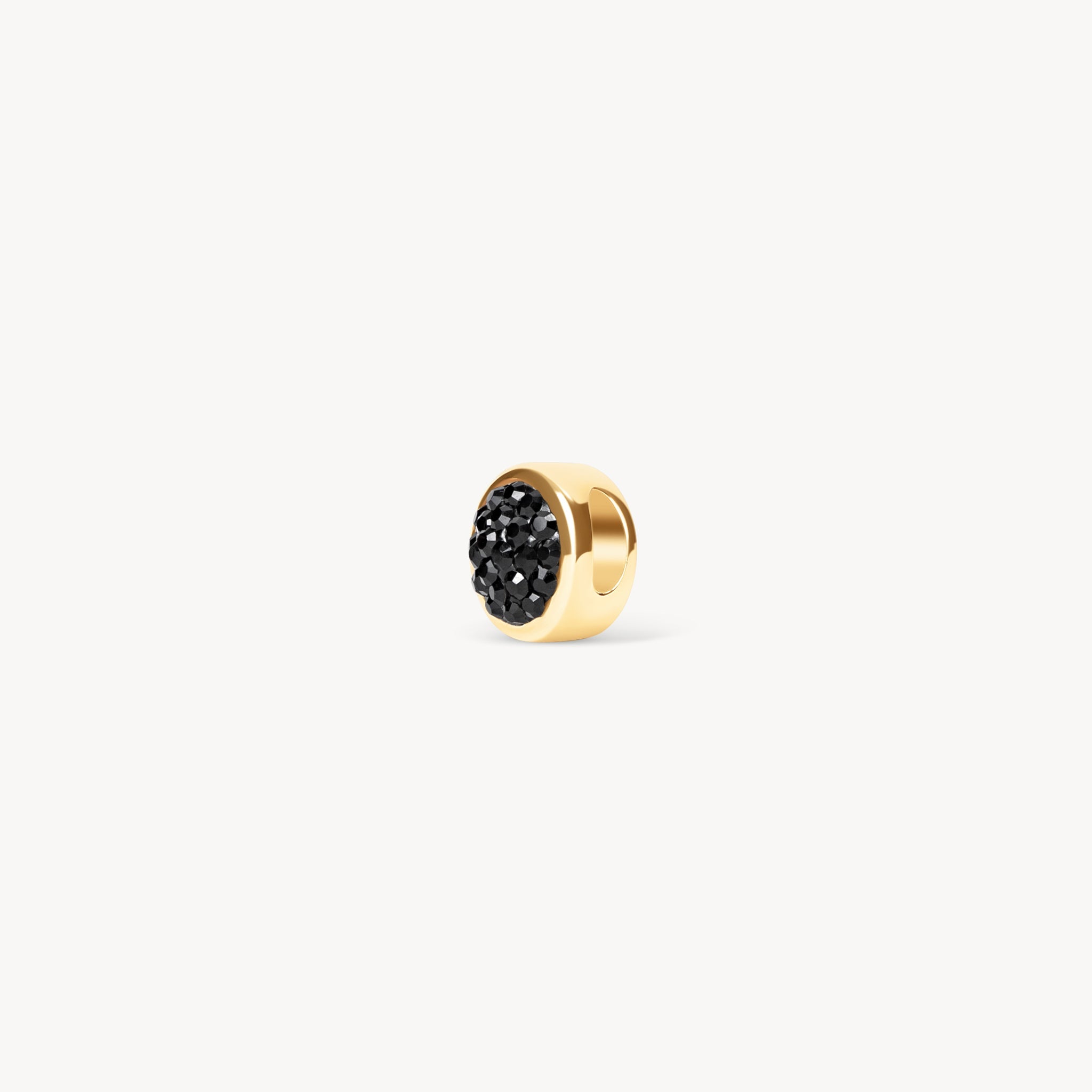 Black Sparkle Bezel Charm