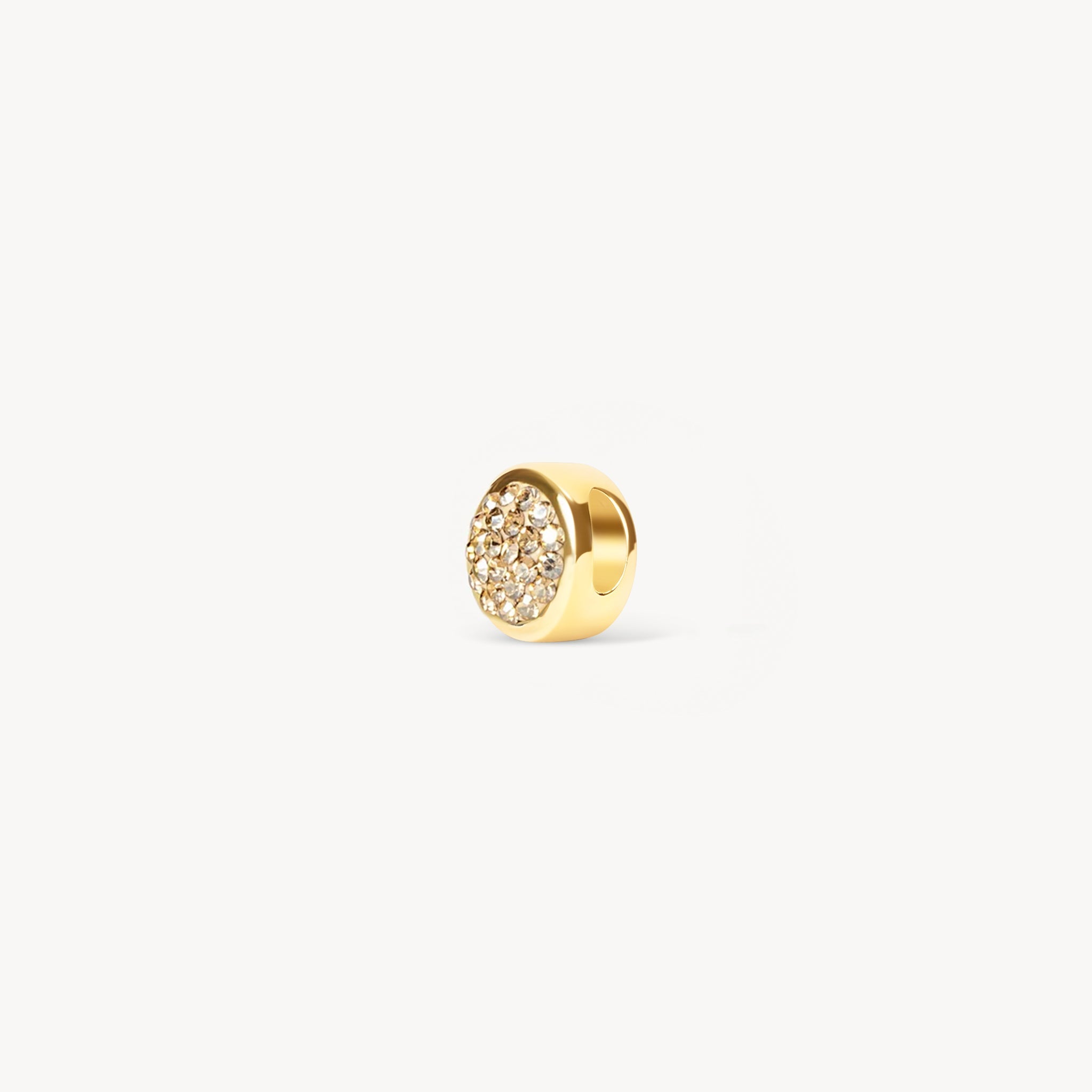 Soft Gold Sparkle Bezel Charm