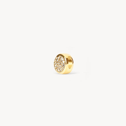 Soft Gold Sparkle Bezel Charm