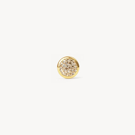 Soft Gold Sparkle Bezel Charm