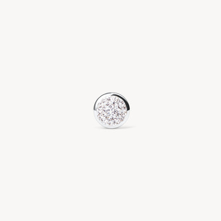 White Sparkle Bezel Charm
