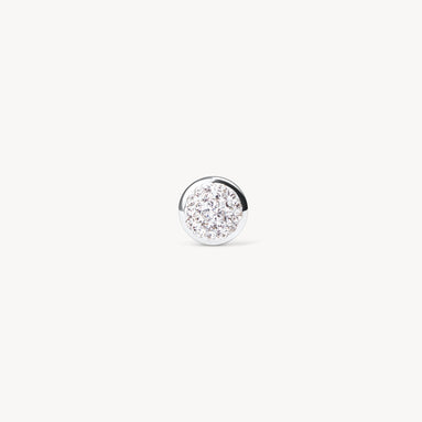 White Sparkle Bezel Charm