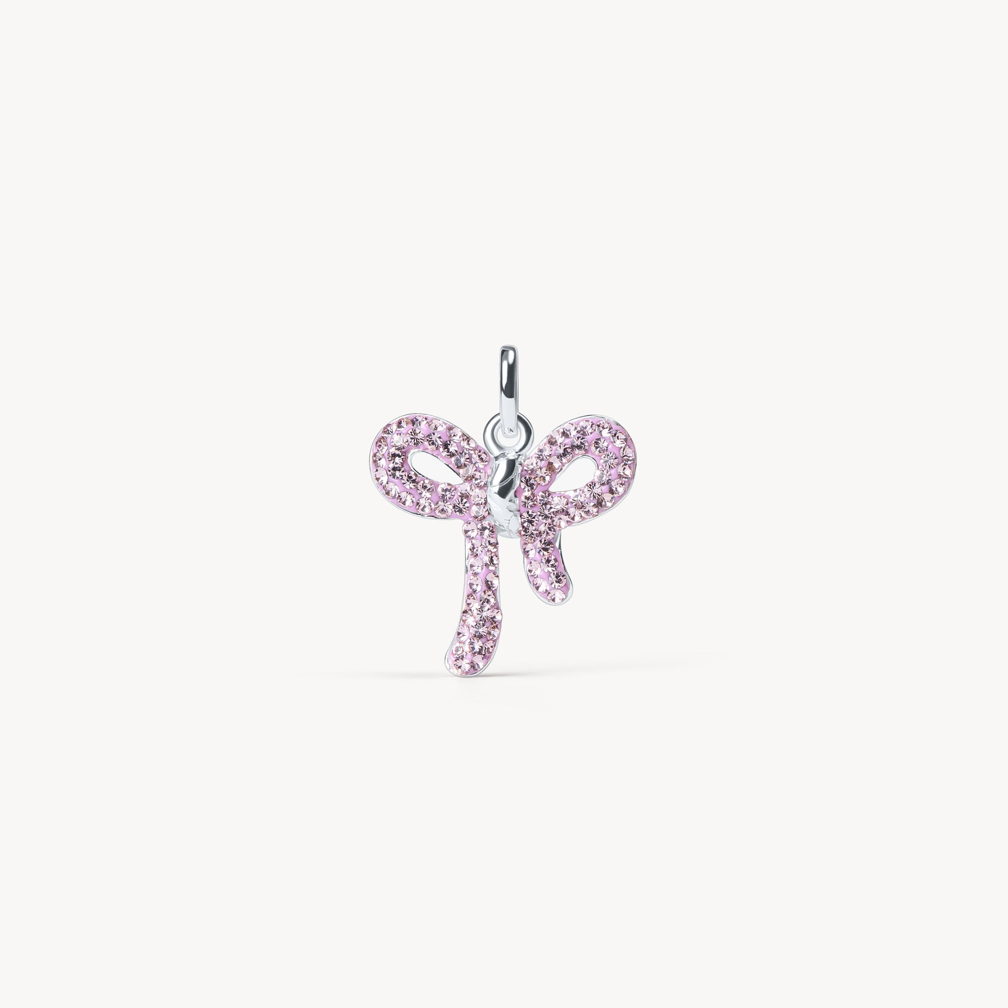 Lilac Sparkle Bow Charm