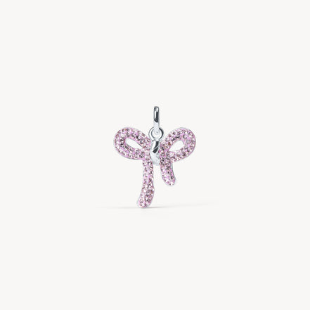 Lilac Sparkle Bow Charm