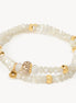 Soft Gold Sparkle Ball™ Double Wrap Bracelet