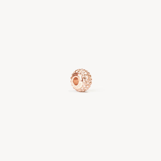 Rose Gold Sparkle Rondelle Charm