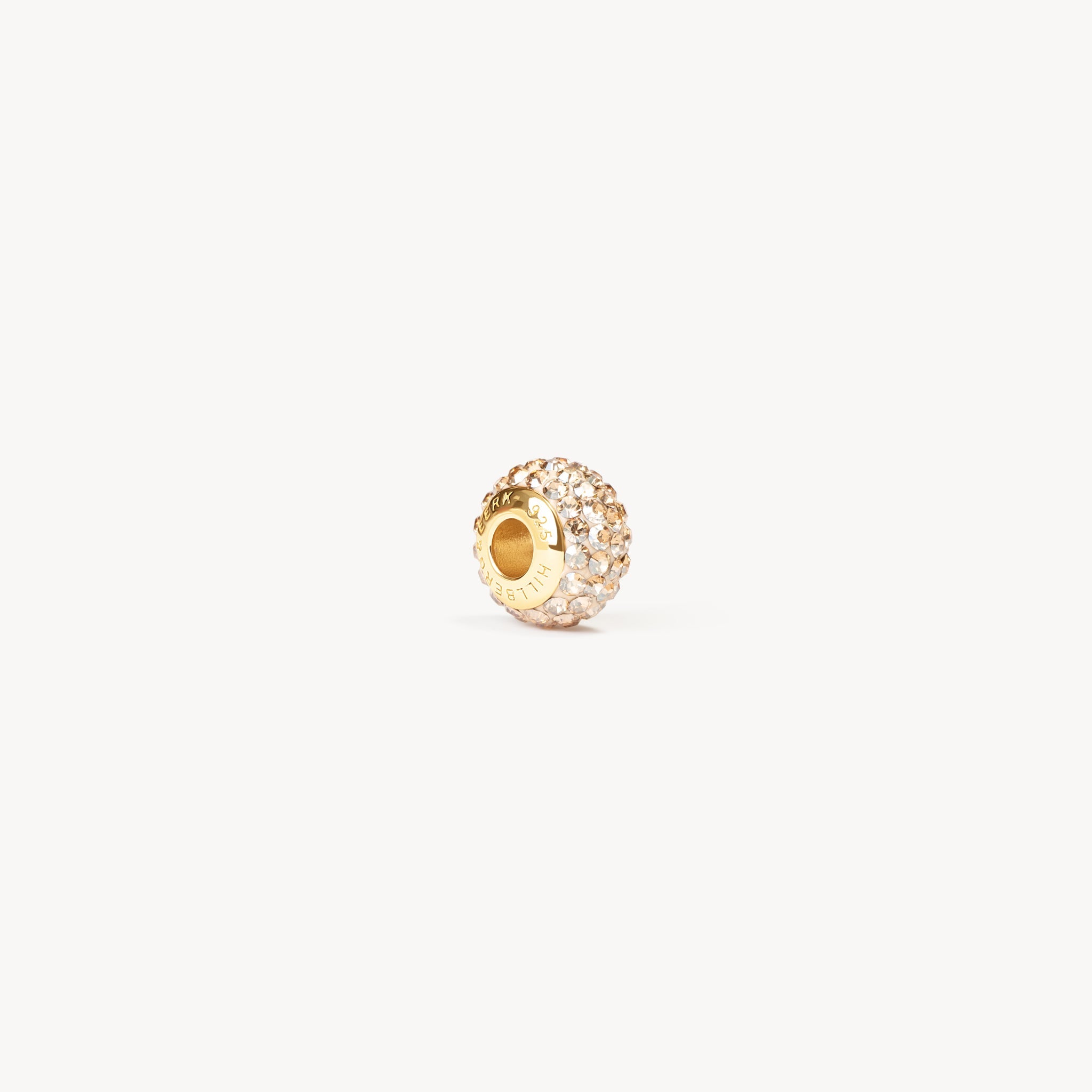 Soft Gold Sparkle Rondelle Charm