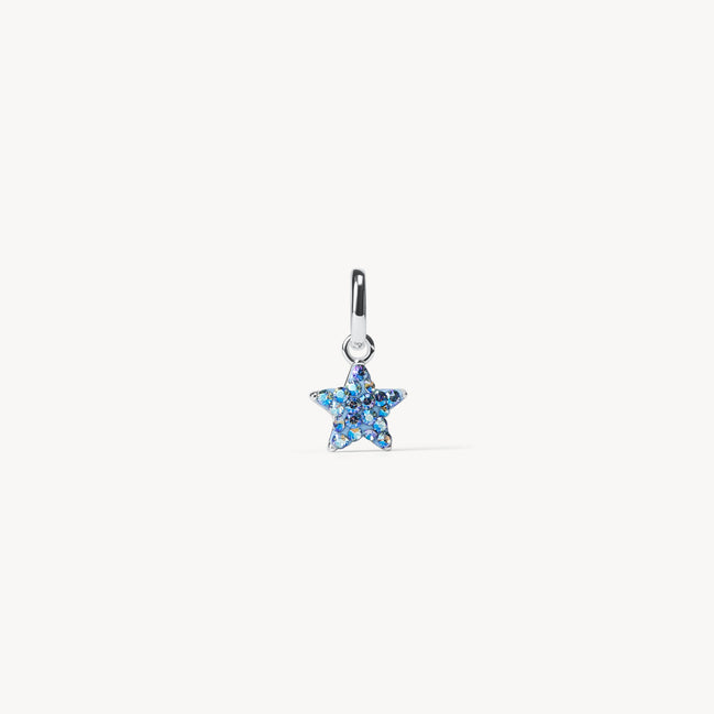 Denim Sparkle Star Charm