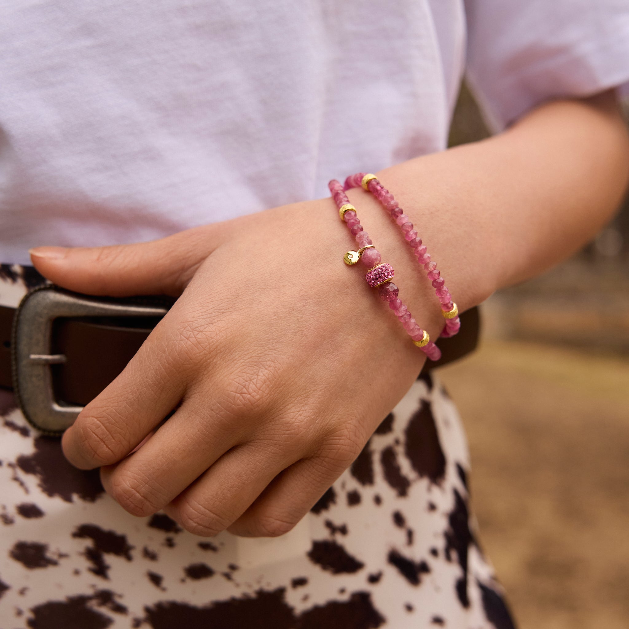 Rose Sparkle Ball™ Double Wrap Bracelet