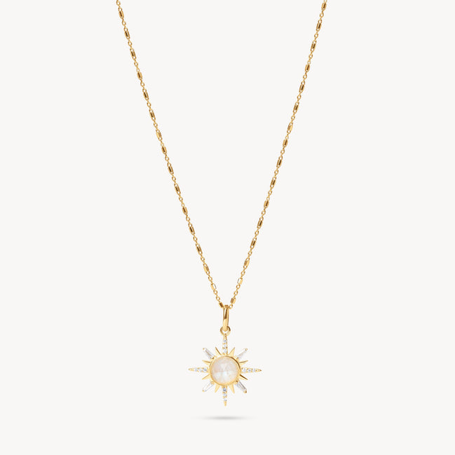 Supernova Moonstone Pendant Necklace