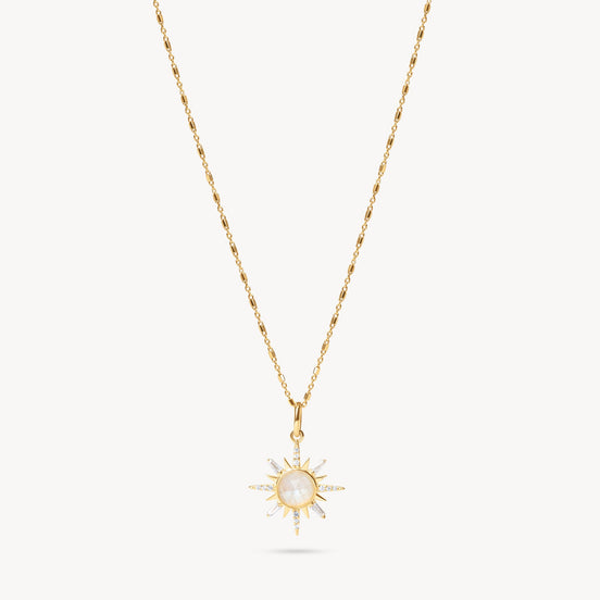 Supernova Moonstone Pendant Necklace
