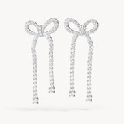 Tennis Bow Statement Earrings