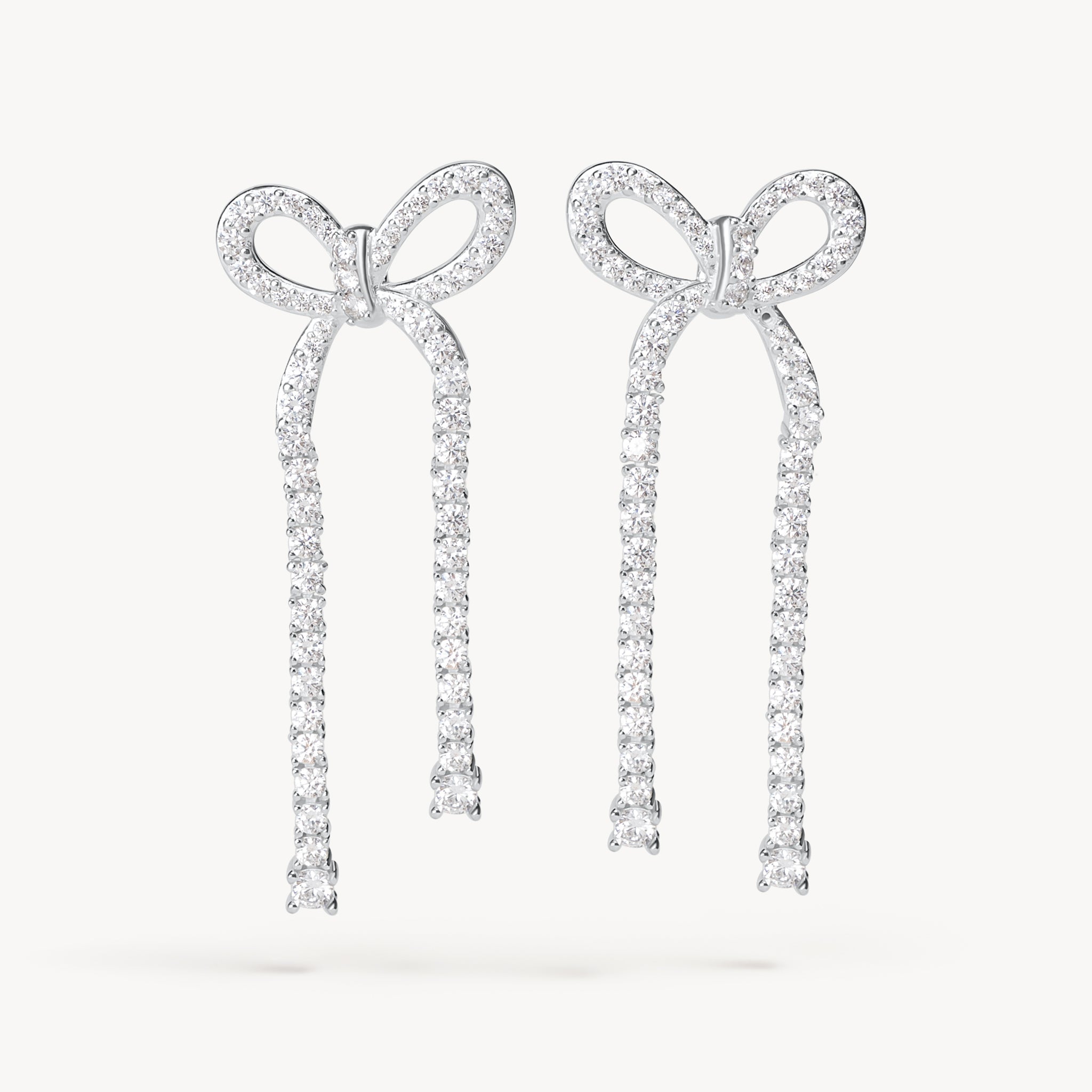Tennis Bow Statement Earrings