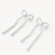 Tennis Bow Statement Earrings