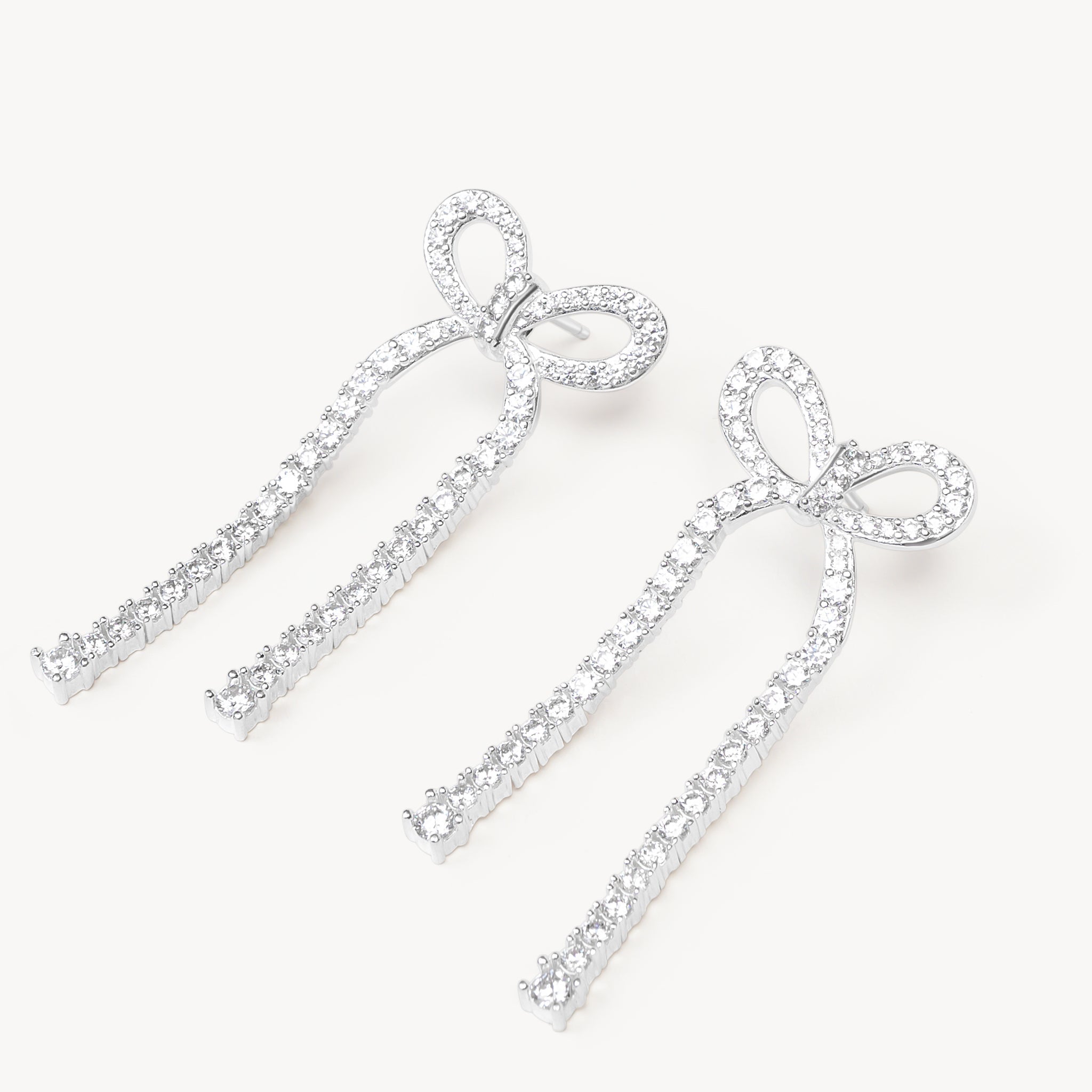 Tennis Bow Statement Earrings